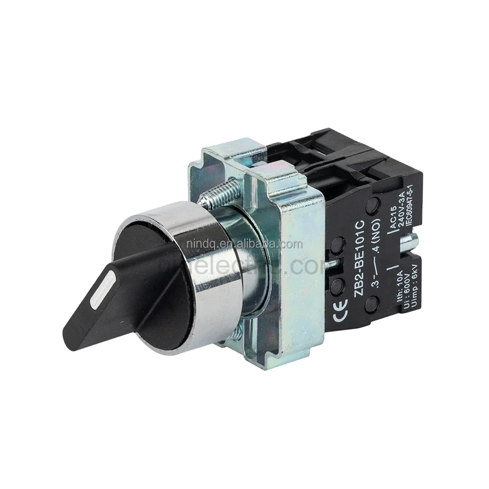 

NIN high quality XB2-BJ33 16A Metal button 3 position selector switch 2 NO push button for household appliances electric force