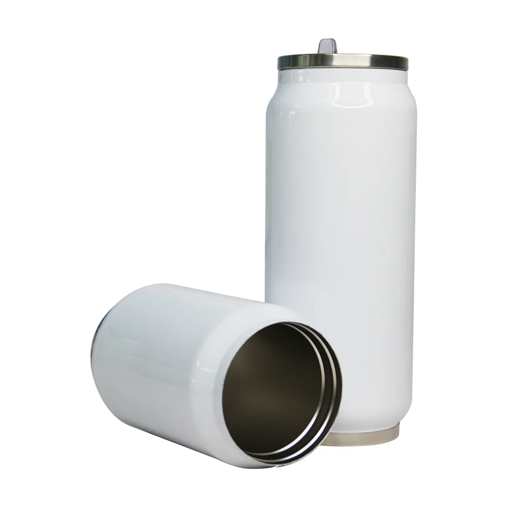 

hot sale custom 400ml double -deck coffee sublimation mug 304 stainless steel cup thermal creative blank sublimation mug, White