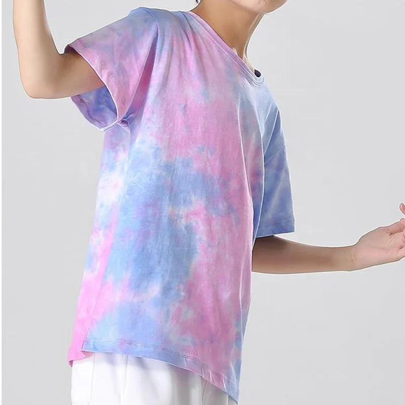 

2020 Fashion Ready Stock Tie Dye T-shirt For Boys Tops T-shirts For2-12 Years Kids