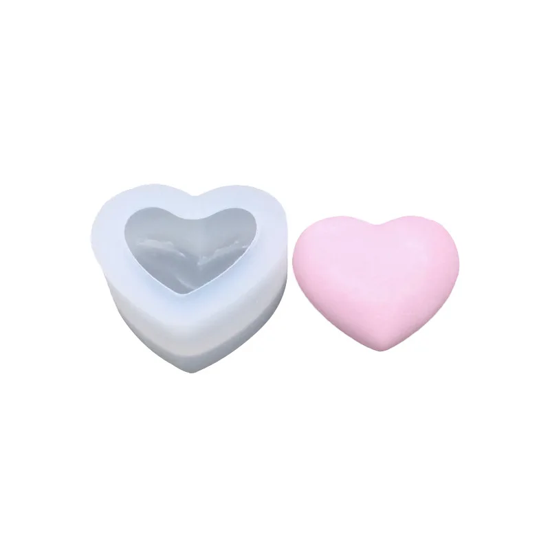 

Ready To Ship Popular Resin Silicone Keychain Mold Epoxy DIY 3D Big Heart Small Heart for Table Decoration Home Decor, Customized colors