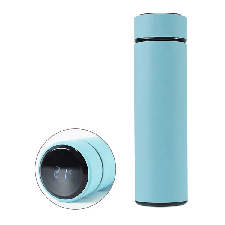 

Promotion New Arrival Double Wall Vacuum thermal insulation stainless steel smart water bottle with led temperature display, Customized color