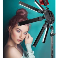 

Camera Video Photo Light 3200K-5500K with Tripod Stand for Camera Phone 6 Tubes Eyes Star LED Makeup Ring Light Photography Lamp