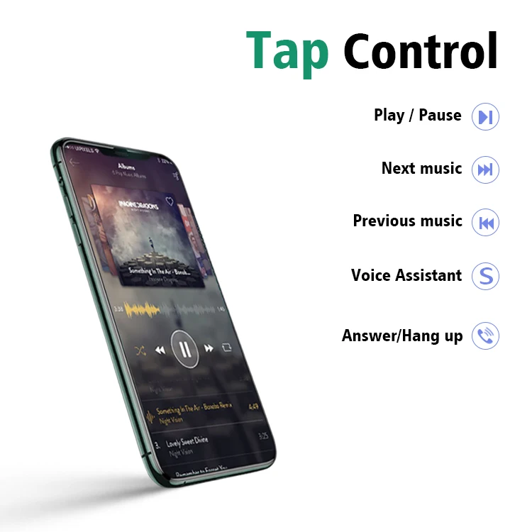 
i9000 TWS Original 1:1 Bluetooth 5.0 Wireless Earphones Airoha 1536U in ear Detection Smart Sensor TWS i9000 