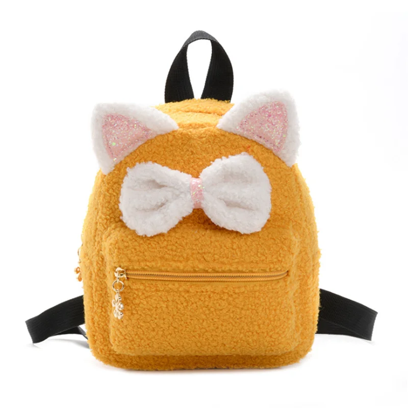 

Wholesale Fashion Cute Winter Style Children Fuzzy Material Daily Life School Bag High Quality Kids Casual Backpack