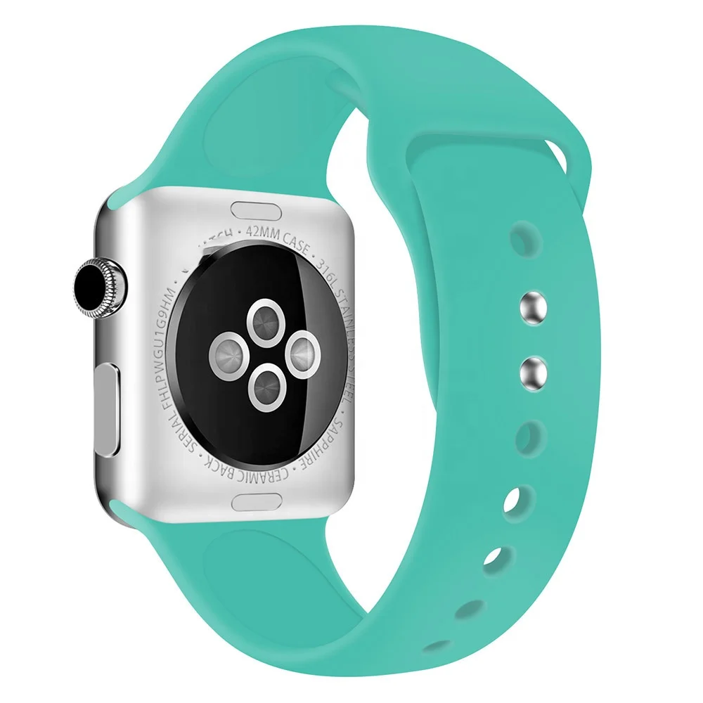 

ShanHai Sport Band for Apple Watch 38mm 42mm, Soft Silicone Replacement Bands for iWatch Apple Watch Series 5 4 3 2 1, Multi-color optional or customized