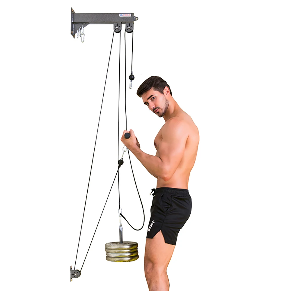 

DIY Comprehensive Fitness Muscle Trainer Accessories Clip Chest Rally Wide Back Shoulder Biceps Rally Rod High Strength Rope