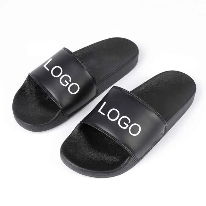 

YT Custom new style slippers wholesale high quality PVC indoor and outdoor slippers custom logo slippers for men, Black