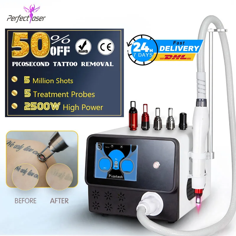 

Perfectlaser new technology nd yag q-switch picosecond laser lazer tattoo removal machine for salon