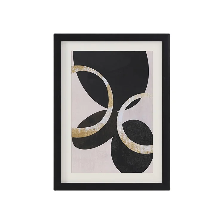 

Simple Mdf Board Mat Abstract Framed Art Wall Painting PS Moulding Printed on Glass with White Paper Free Sample Oil Customized