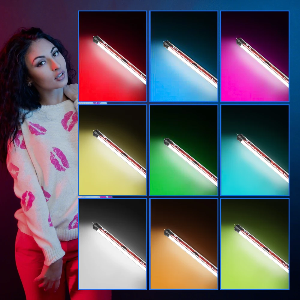 LUXCEO P7RGB Pro Waterproof Light Stick Handheld RGB LED Video Light Colorful Photographic Lighting Remote Control