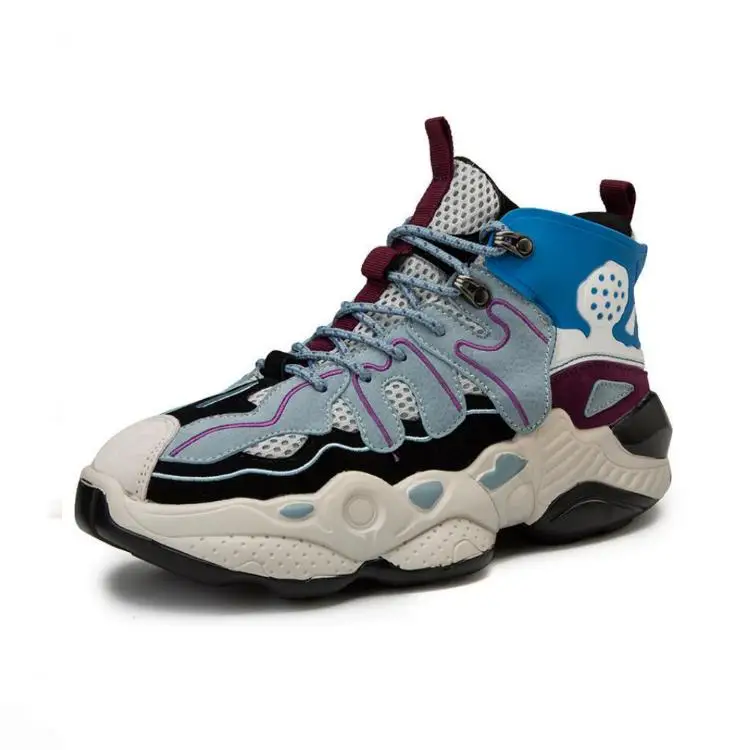 

New men's high-top Easy to match Hip hop street dance student casual sneakers, Bright color,colorful,make your color sock sport shoes