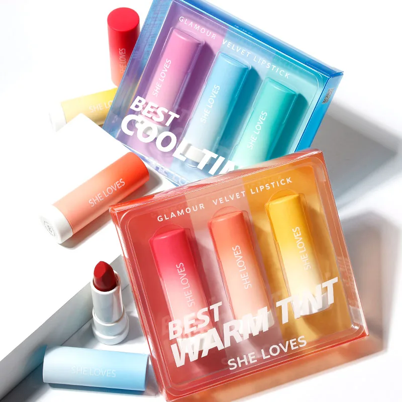 

6 Colors Matte Lipstick Set Lips Soft Velvet Lipstick Makeup Long Lasting Lipstick