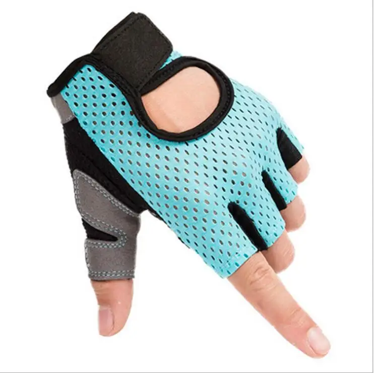 

Fitness Sports Weightlifting Gloves Silicone Anti-slip Workout Half Finger Gloves Crossfit Gymnastics Grips Hand Palm Protection, As picture