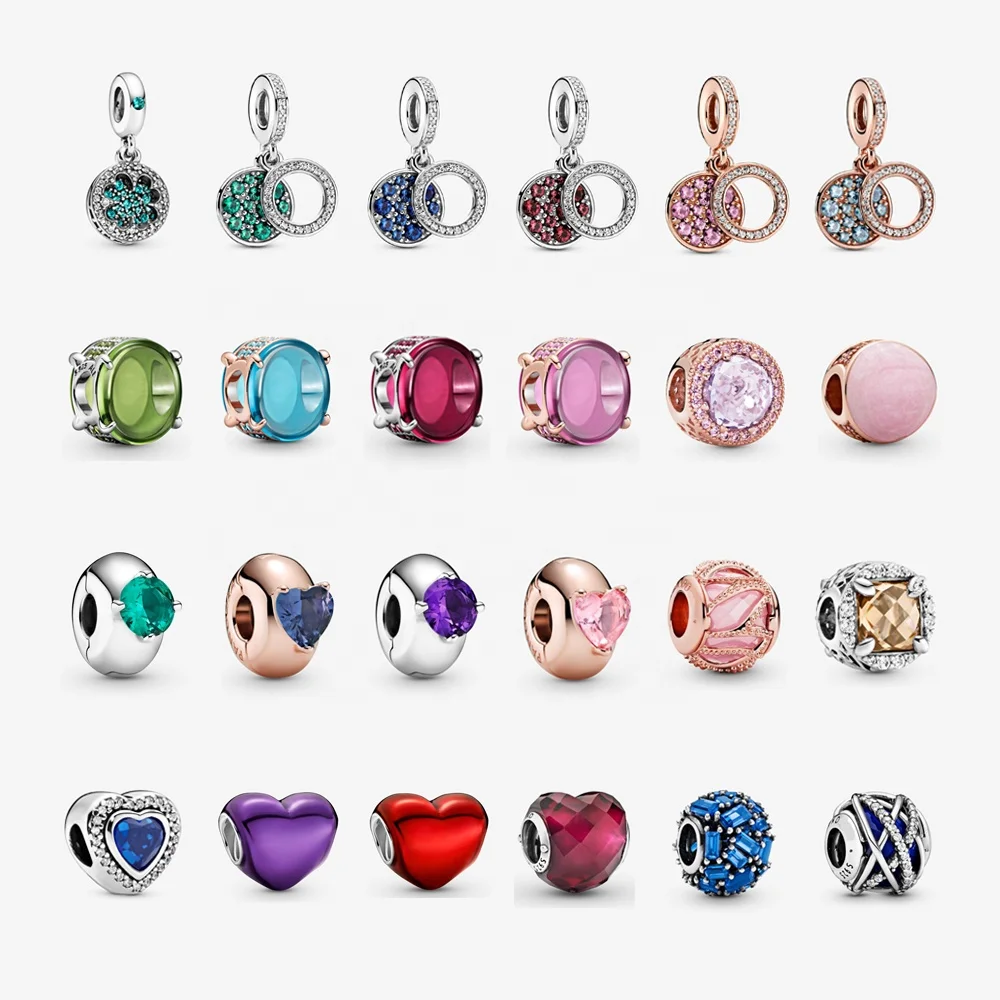 

wholesale new arrival DIY bracelet zircon charm 925 stering silver dangle Charm for pandora