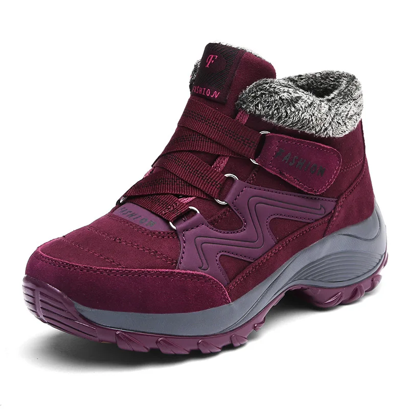 

New winter women thick waterproof snow boots walking casual work boots women fashion custom fashion ankle boots