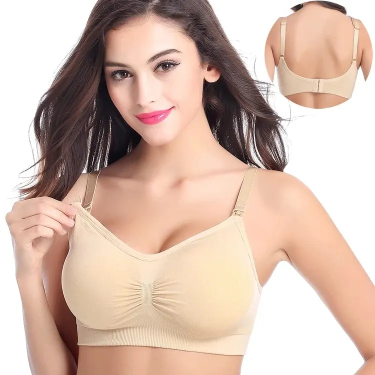 

Seamless removable padded pregnancy bras motherhood maternity pregnant women sexy feeding bra, As the picture shows