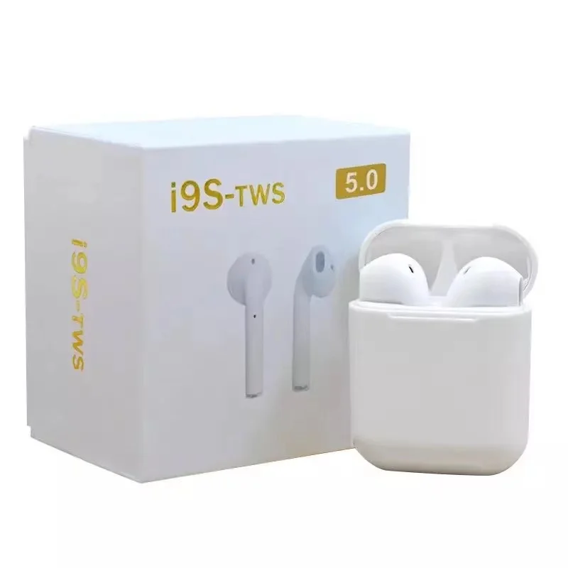 

i9s Tws earphone sport headphone bluetooth v 5.0 handsfree true stereo with charging case, White