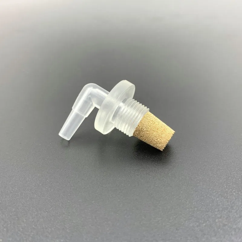 

HiSin Pneumatic Brass and Copper Silencers With Plastic Accessories For water bubble wall screens, Brass color