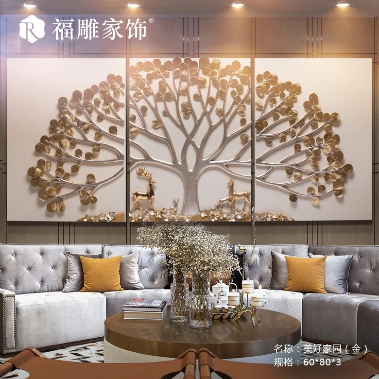 

Big Size Golden Tree 3d Home Decoration For Wall Wholesale Handmade Fashion Wall Hanging Luxury 3D Painting Decor, Same as pictures