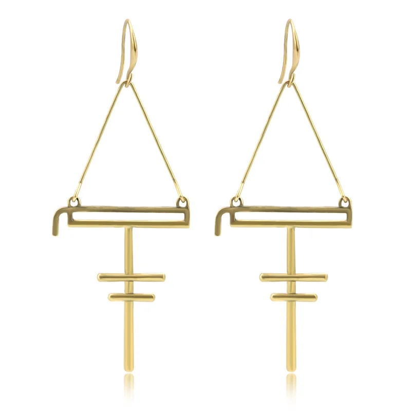 

Bohemian Elegant Retro Vintage Geometric Dangle Chunky Creative Metal Bar Earring For Women Diorearrings