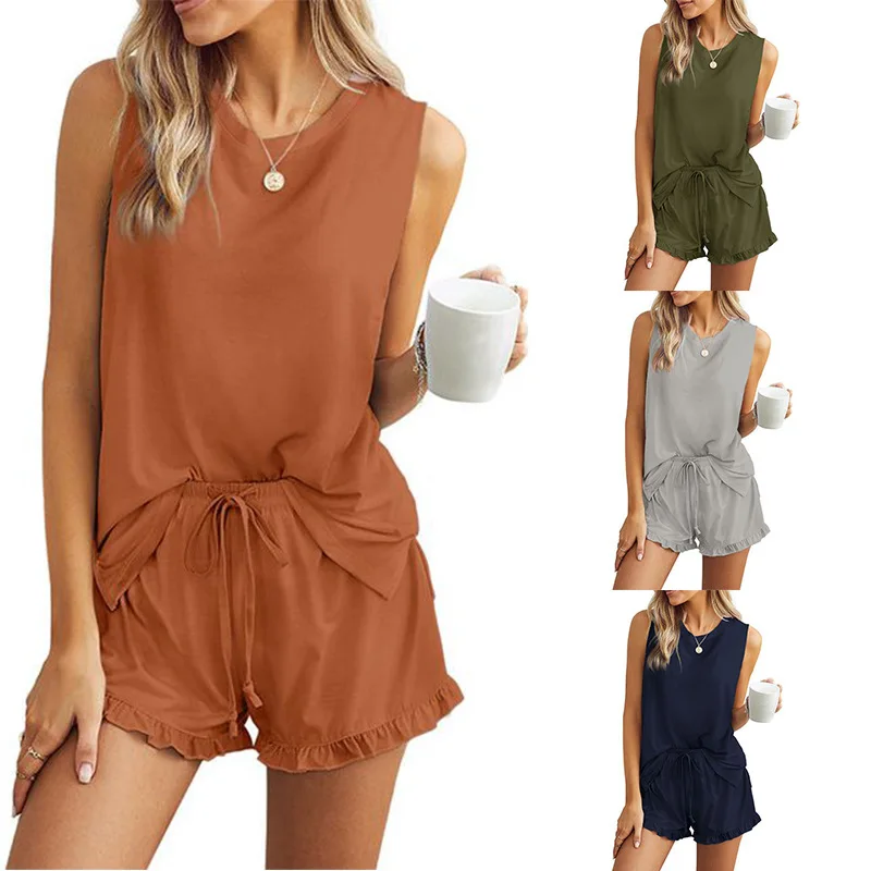 

Summer nightgowns womens designer pajamas two piece lounge wear set women plus size women's sleepwear, Picture shows