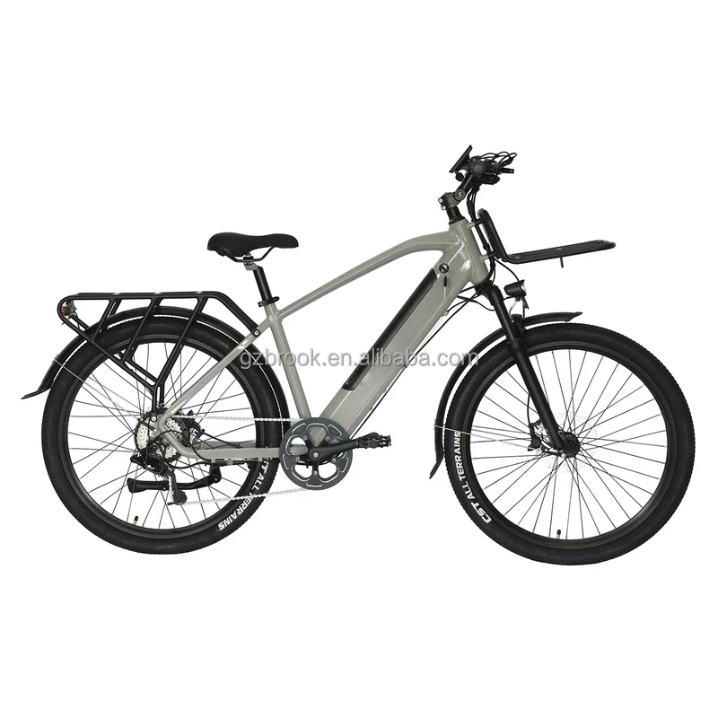

Chinese 27.5" Professional Hybrid Electric city Bike plegable 500W 50 Mph E Bike For Men, Matte black/glossy gray