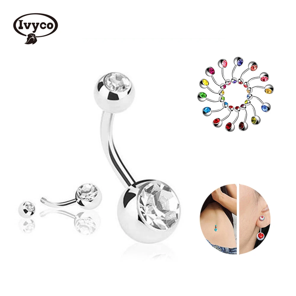 

14G Belly Rings for Women Belly Piercing Jewelry Belly Bars Navel Rings Stainless Steel Body Piercing Jewelry