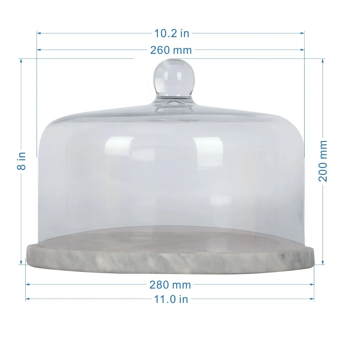 

Marble tray base glass dome cake cover Dust cover Wedding Cake stand