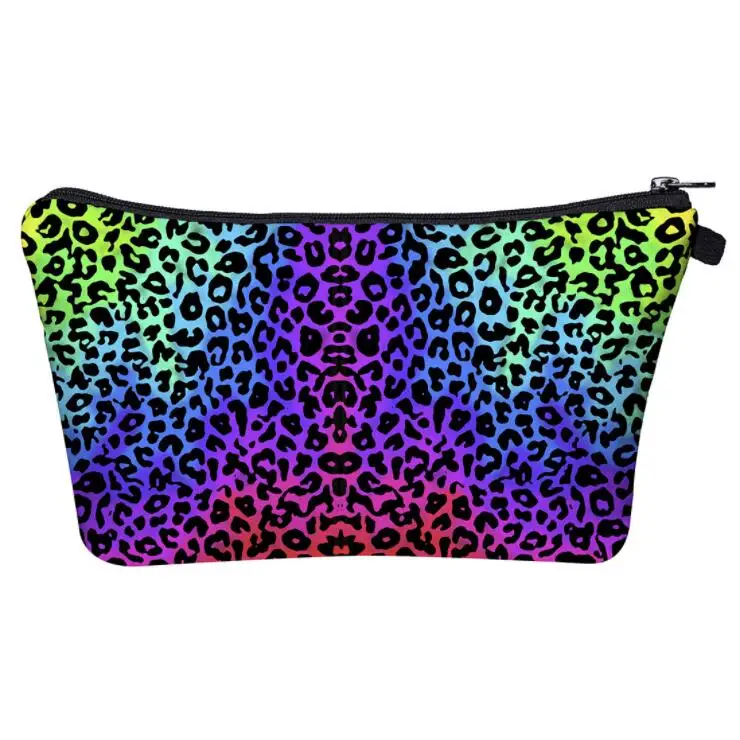 

Wholesale leopard print printing multicolor cosmetic bag spot pattern wash bags women fashion makeup bag, 1 color