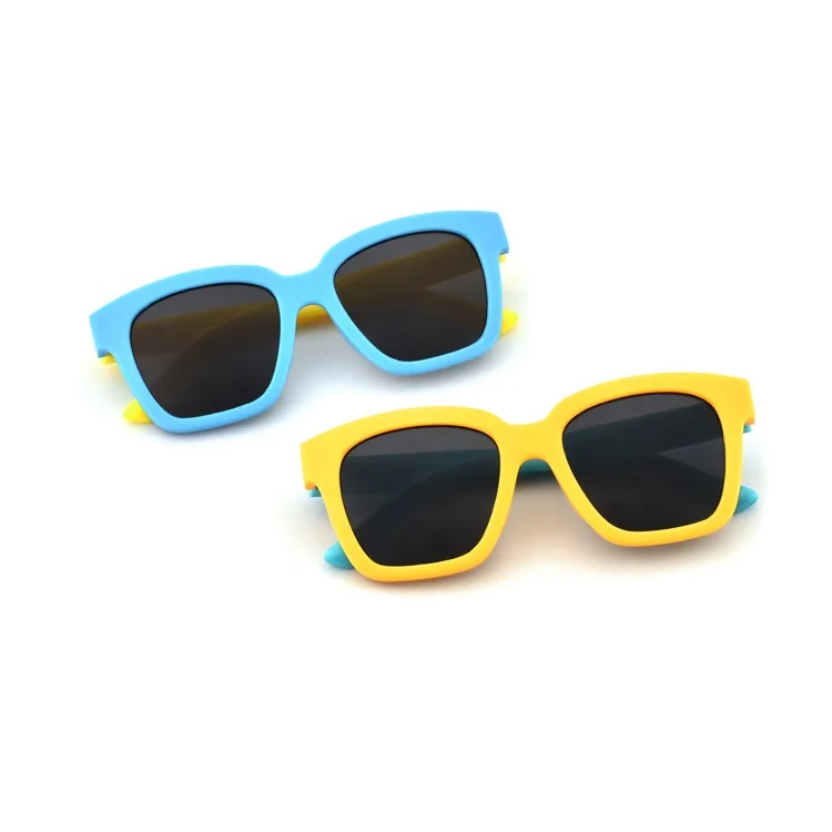 

DOISYER ECO friendly classic red big frame cool eyes blue square oversized kids sunglasses black