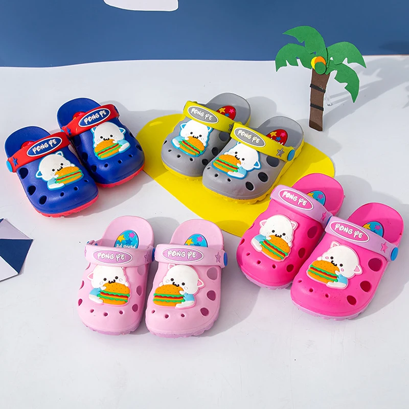 

Boys and Girls Summer 2021 New Fashion Children's Cartoon Cave Shoes Antiskid Baby Slippers Beach Flip Flops Kids Kids Slipper