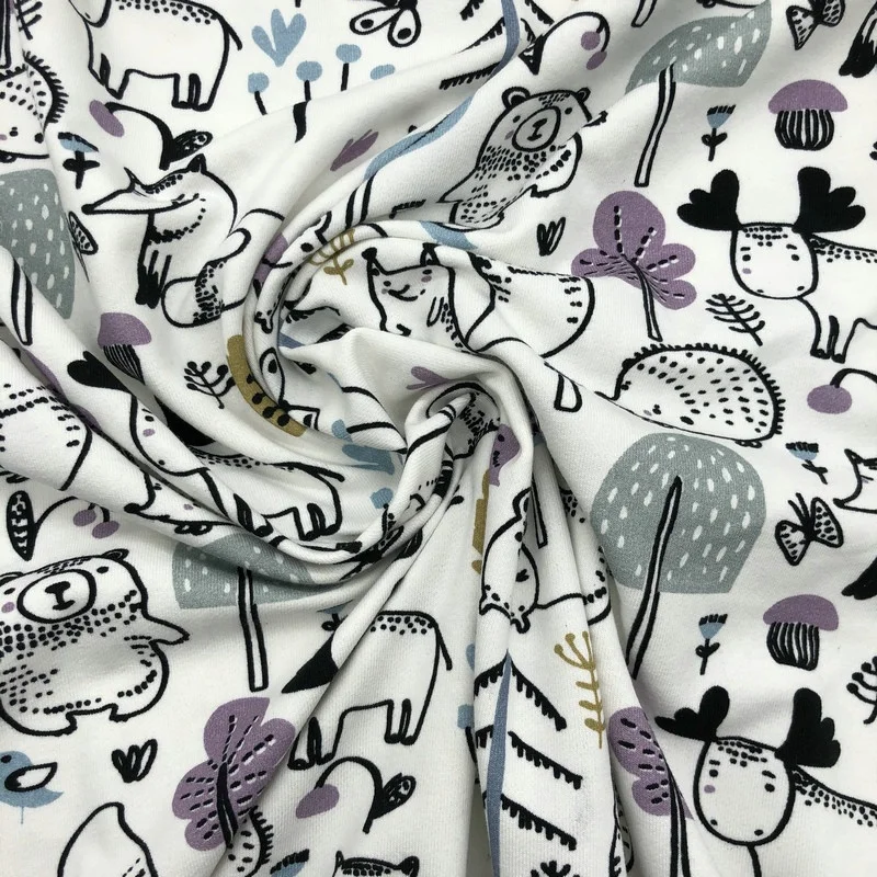 
Telas Customer Printing Cotton Spandex Stretch Fabric 