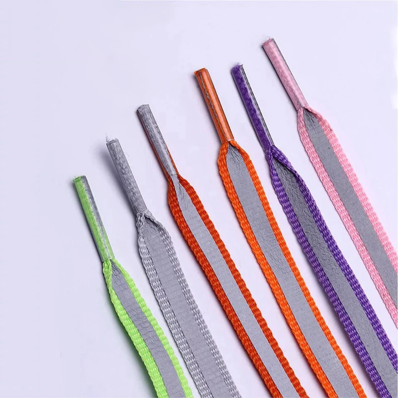 

Wholesale Reflective Shoes lace Flat Sports Shoelaces Fluorescent Sneaker Shoestrings Running Shoelace Sports Canvas Shoelaces