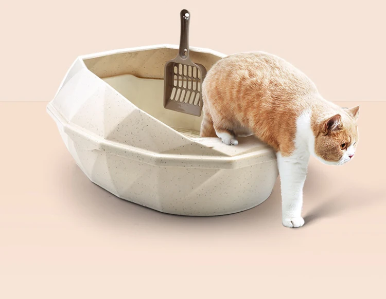 

Detachable Plastic Pet Litter Box Semi-closed Anti-Splash Reusable Cat Bedpans Pet Toilet Cleaning Supplies, Picture