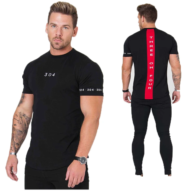 

Men Cotton Short sleeve t shirt Fitness Slim Patchwork Black T-shirt Male Brand Gyms Tees Tops Summer Fashion Casual clothing, Custom pantone color