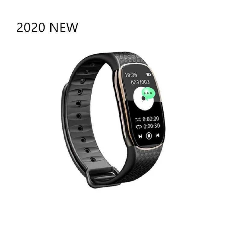 

Professional micro digital activated bracelet MP3 voice recorder wrist watch SK503, Black