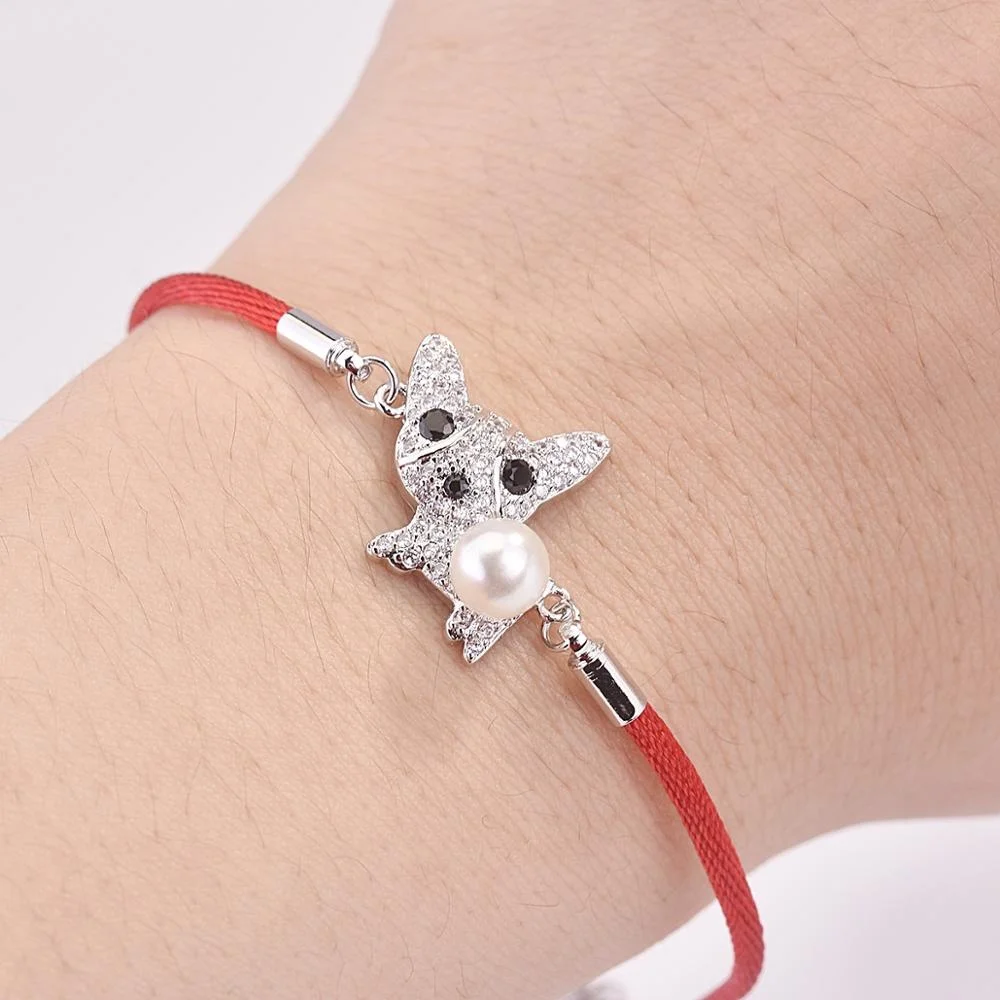 

Dog Bracelets for Family Love Cubic Zircon Red Thread Cute Bracelets for Women Men Moda Mujer Jewelry