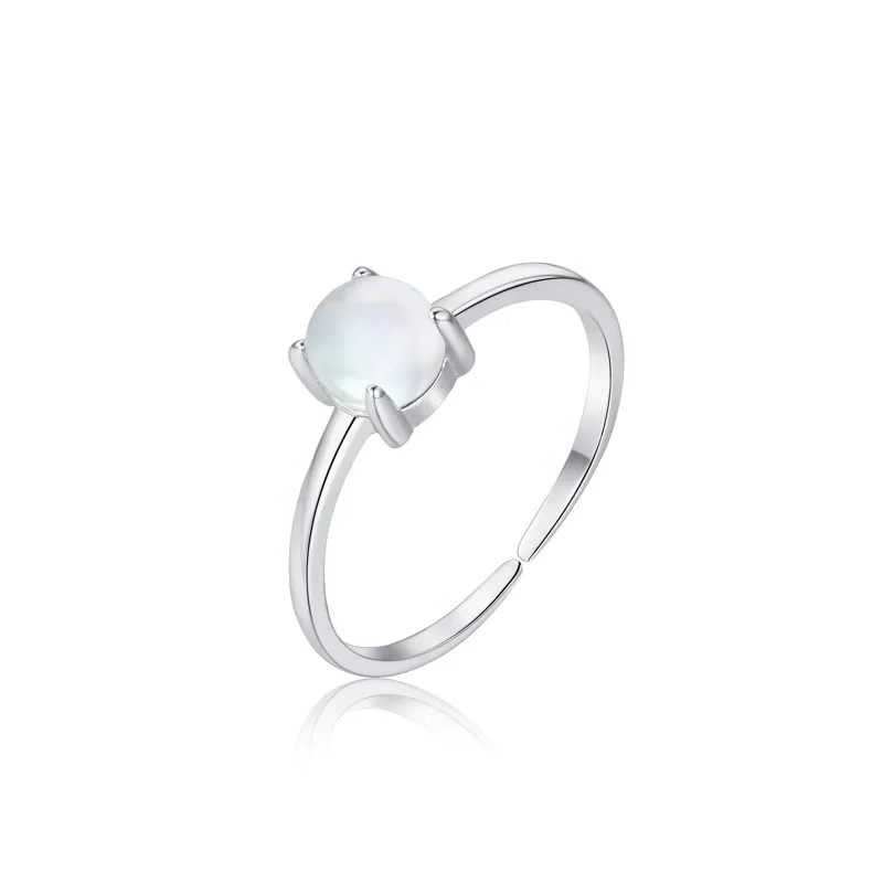 

KSR8C Fashion Design Cute Butterfly Gem Personalized Dainty Jewelry Rings Women 925 Sterling Silver Open Gemstone Rings