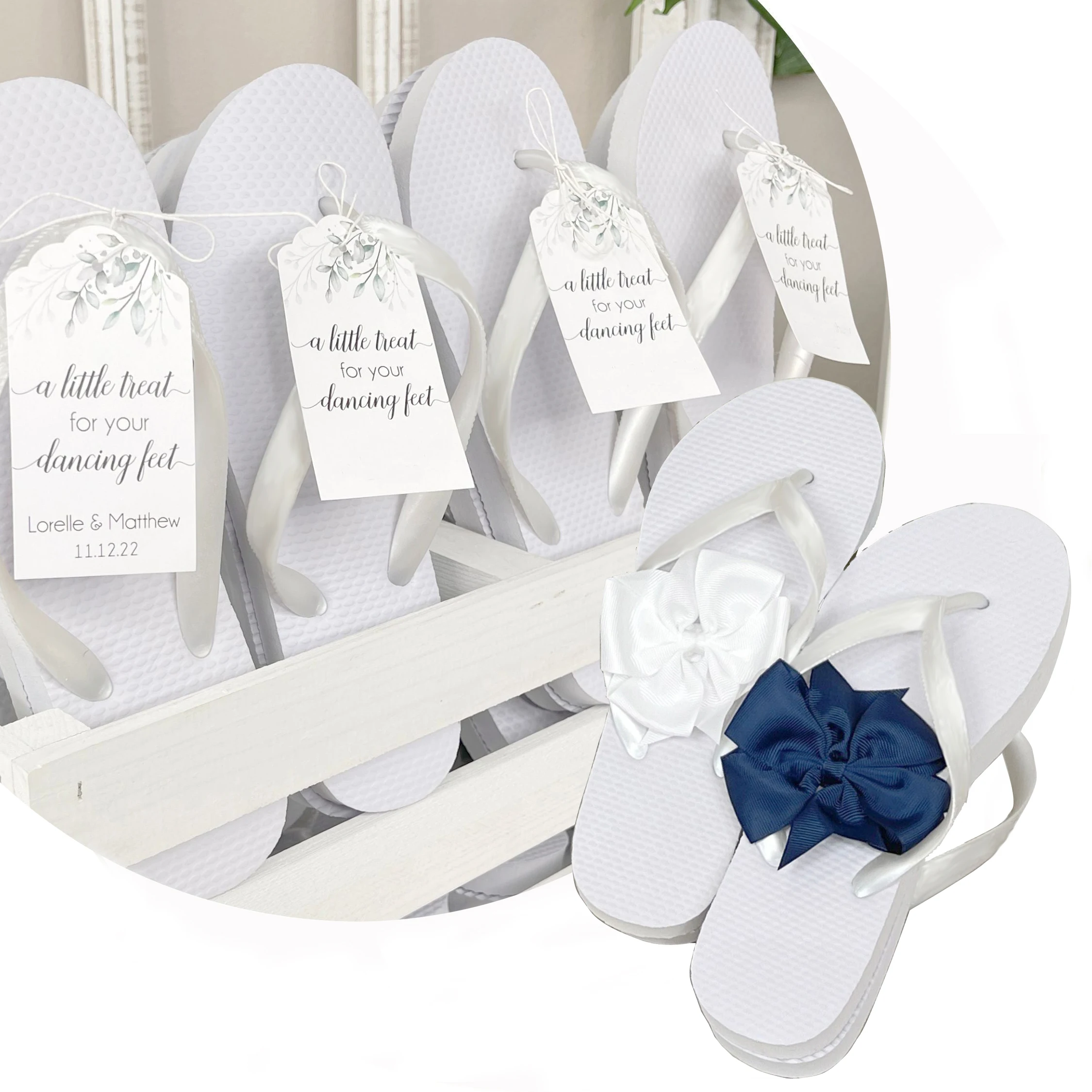 White Wedding Flip Flops Beach Bridal Flipflops Womens Wedding Flip Flop for Guests