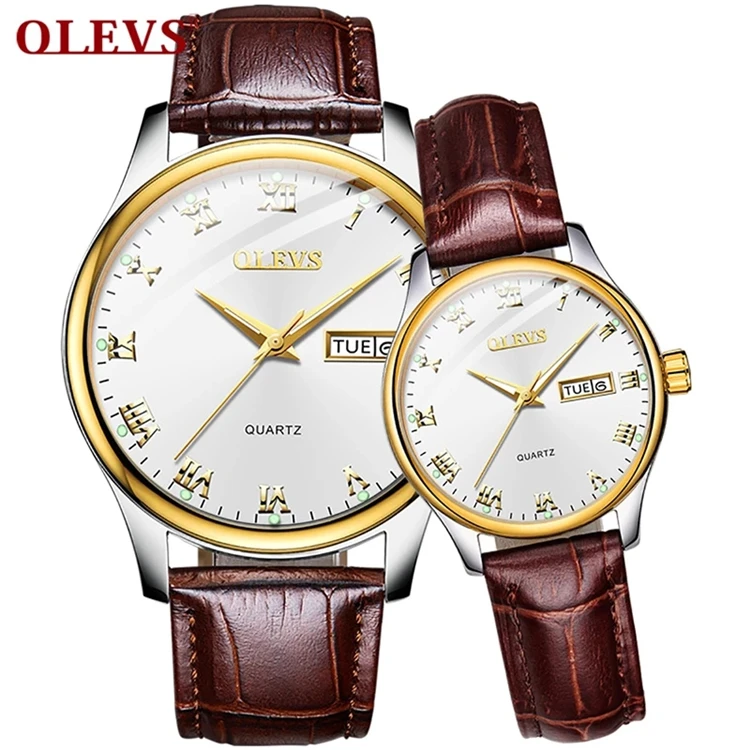 

OLEVS 5568 New Best Selling Mens Watches life Waterproof Sport Quartz Watch lover's couple clocks Calendar Watches