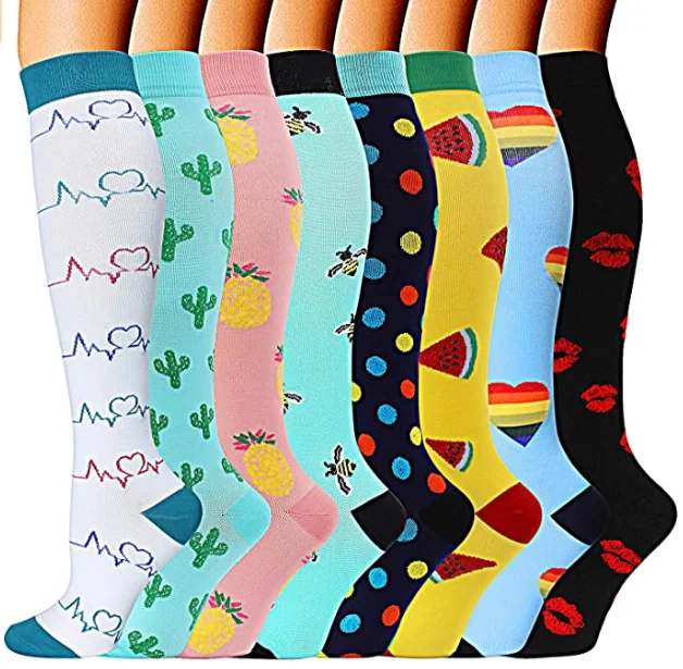 

Fashion Fruit Socks for Men and Women 15-20mmHg Medical Compression Stockings calcetines de compression, Custom color