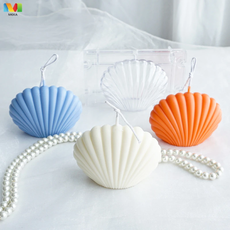 

M1095 diy handmade candle mould shell plastic mold model scallop candle mold