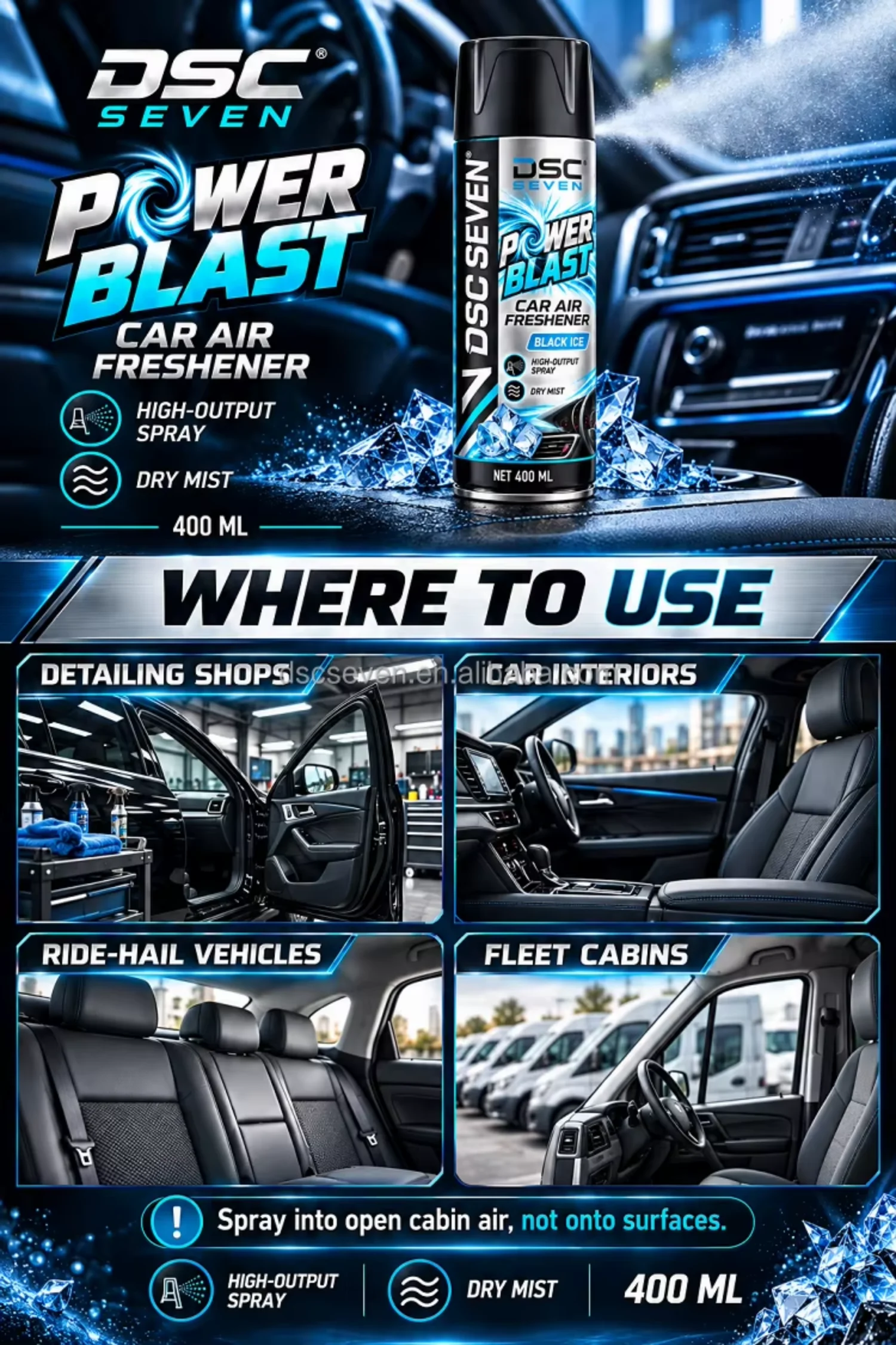 Wholesale 400ml Car Air Freshener Aerosol Spray Power Blast New Car Scent for Auto Detailing Shops and Distributors Wholesale 400ml Car Air Freshener Aerosol Spray Power Blast New Car Scent for Auto Detailing Shops and Distributors