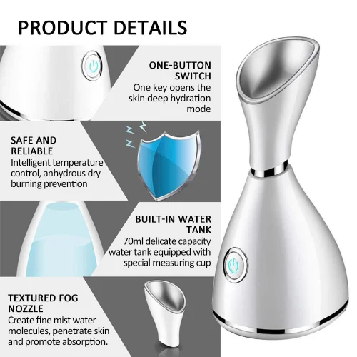 
Amazon hot sale Beauty Nano warm facial steamer 