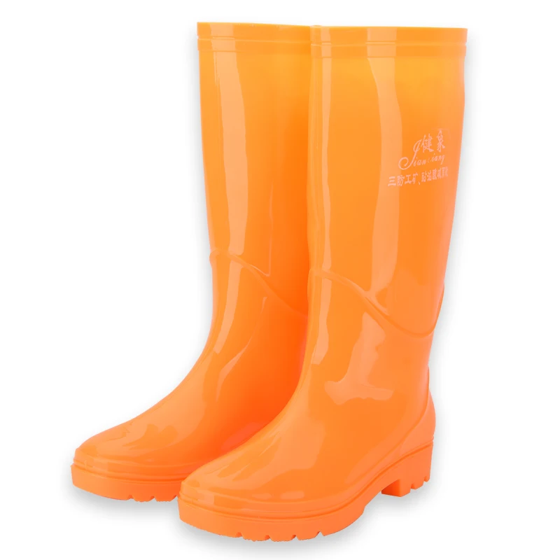 

Wholesale Yellow Customized PVC Waterproof Safety Rubber Shoes Lightweight Gumboots Quick Dry Rain Boots