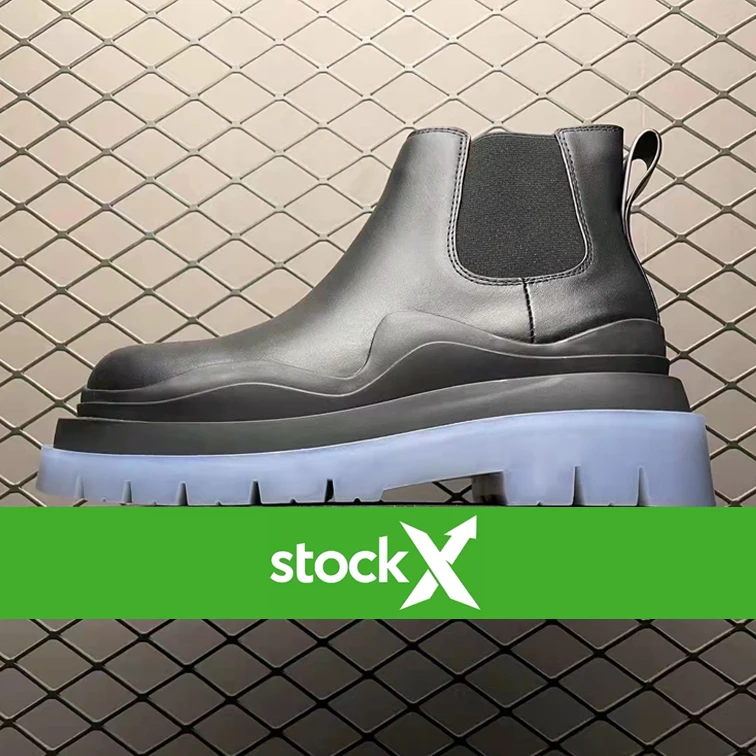 

brand shoes BV Tire women boots winter lady chunky heel ankle boots height increase thick sole chelsea boots shoes for women, Official standard color