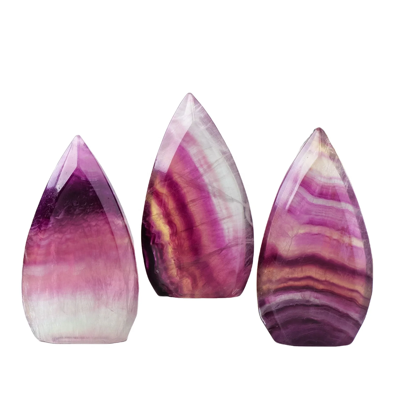 

Crystals Healing Stone Natural Stone Crystal Bulk Wholesale watermelon fluorite flame for decoration