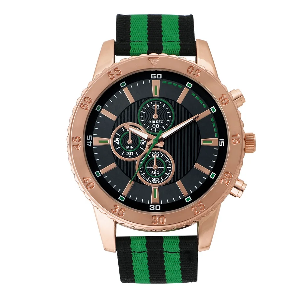 

Japan Movt Quartz Sports Nylon Strap Stainless Steel Back Water Resistant men watch, Rose gold/silver/black/gold