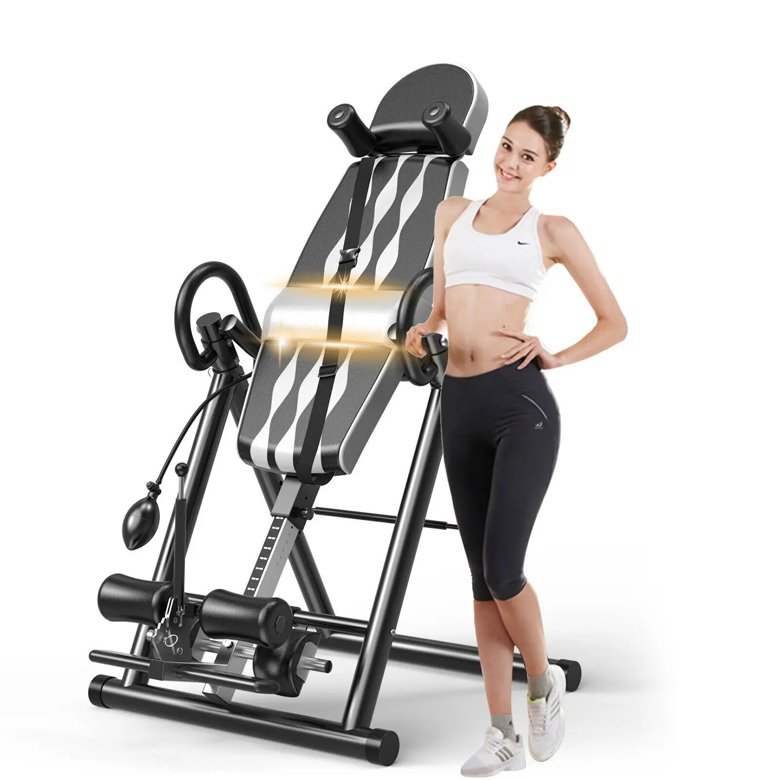 

Factory price Home Gym Folding Inversion Table Back Stretching Machine