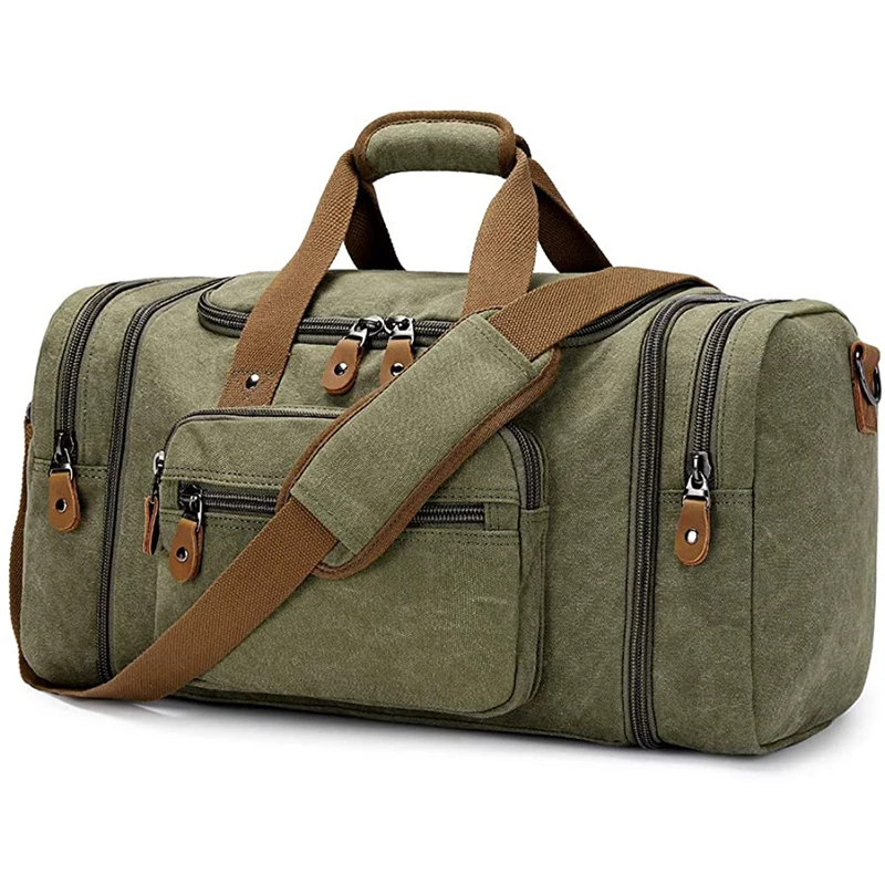 

Lightweight heavy-duty luggage bag for Travelling 50L/60L large capacity Overnight Weekend Bag Canvas Duffle Bag, Customized color